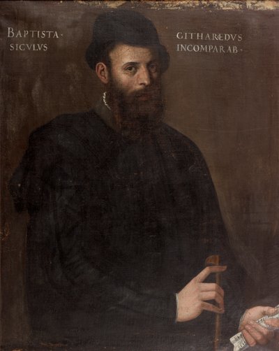 O músico óleo sobre tela de Giovanni Battista Moroni